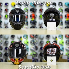 Tem Decal M93 Redbull Version 2 Cho Nón Fullface - Không Nón - FREESHIP
