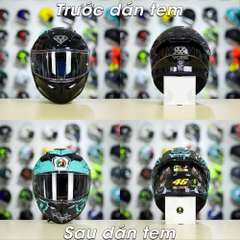 Tem Decal AGV Myth Version 2 Xanh Ngọc Cho Nón Fullface - Không Nón - FREESHIP