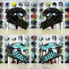 Tem Decal AGV Myth Version 2 Xanh Ngọc Cho Nón Fullface - Không Nón - FREESHIP
