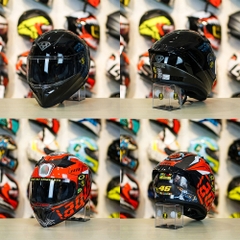 Tem Decal AGV Myth Version 2 Đen Đỏ Cho Nón Fullface - Không Nón - FREESHIP