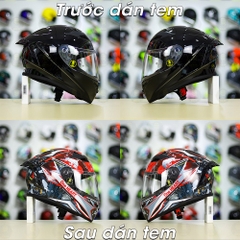 Tem Decal Honda CBR Red Cho mũ Fullface - FREESHIP