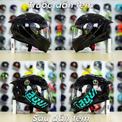 Tem Decal AGV Myth Xanh Ngọc Cho Nón Fullface - Không Nón - FREESHIP