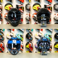 Tem Decal Yamaha Exciter Xanh GP Cho Nón Fullface - Không Nón - FREESHIP