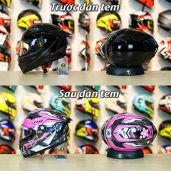 Tem Decal Yamaha R15 Pink Candy Cho Nón Fullface - Không Nón - FREESHIP
