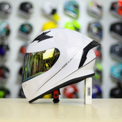 Mũ Fullface Yohe 978 Plus Trắng Camay Bóng FREESHIP