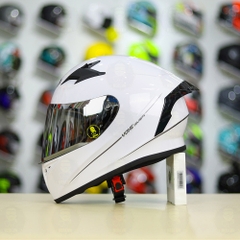 Mũ Fullface Yohe 978 Plus Trắng Camay Bóng FREESHIP