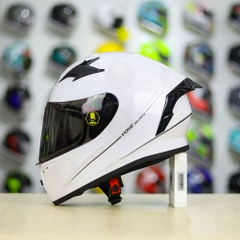 Mũ Fullface Yohe 978 Plus Trắng Camay Bóng FREESHIP