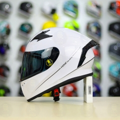 Mũ Fullface Yohe 978 Plus Trắng Camay Bóng FREESHIP