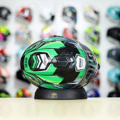 Mũ Fullface E81 Đen Bóng + Dán Tem Decal Kawasaki Ninja FREESHIP