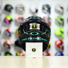 Mũ EGO E81 Đen Bóng + Dán Tem Decal AGV PROJECT 46 Xanh Ngọc FREESHIP