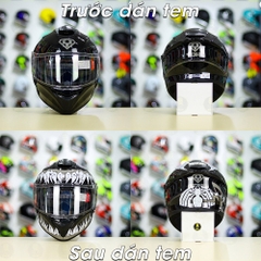 Tem Decal Venom Xám Version 2 Cho Nón Fullface - Không Nón