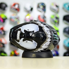 Full Combo Mũ EGO E81 Dán Tem Decal Venom Xám FREESHIP