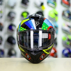 Mũ Fullface EGO E81 Đen Bóng + Dán Tem Decal Rossi Soleluna Winter Test FREESHIP