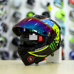 Mũ Fullface EGO E81 Đen Bóng + Dán Tem Decal Rossi Soleluna Winter Test FREESHIP