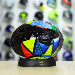 Mũ Fullface EGO E81 Đen Bóng + Dán Tem Decal Rossi Soleluna Winter Test FREESHIP