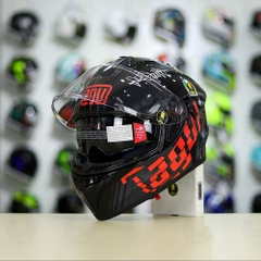 Mũ Fullface EGO E81 Đen Bóng + Dán Tem Decal AGV MYTH V1 Đỏ FREESHIP