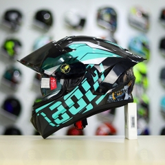 Mũ Fullface EGO E81 Đen Bóng + Tem Decal AGV Myth V2 Xanh Ngọc FREESHIP