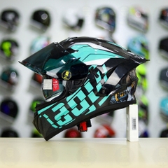 Mũ Fullface EGO E81 Đen Bóng + Tem Decal AGV Myth V2 Xanh Ngọc FREESHIP