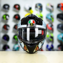 Mũ EGO E81 Đen Bóng + Dán Tem Decal BMW Bạc FREESHIP