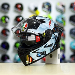 Full Combo Mũ EGO E81 Tem Decal BMW Bạc FREESHIP