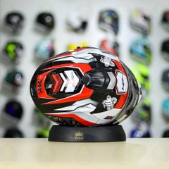 Mũ Fullface EGO E81 Đen Bóng + Dán Tem Decal BMW HP4 Đỏ FREESHIP