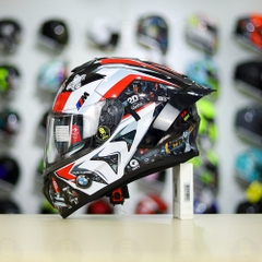 Full Combo Mũ EGO E81 Tem Decal BMW HP4 Đỏ FREESHIP