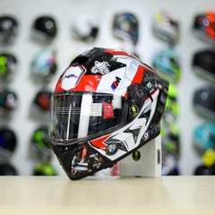 Full Combo Mũ EGO E81 Tem Decal BMW HP4 Đỏ FREESHIP