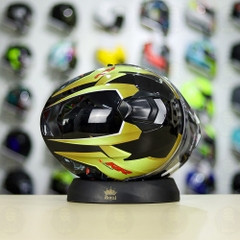 Mũ Fullface EGO E81 Đen Bóng + Dán Tem Decal BMW Vàng FREESHIP
