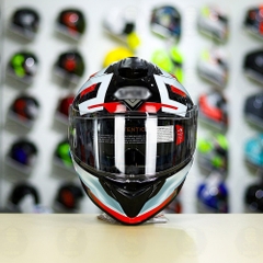 Mũ Fullface EGO E81 Đen Bóng + Dán Tem Decal Shoei BRINK Xám Bạc Đỏ FREESHIP