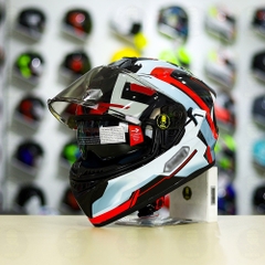 Mũ Fullface EGO E81 Đen Bóng + Dán Tem Decal Shoei BRINK Xám Bạc Đỏ FREESHIP