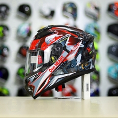 Mũ Fullface EGO E81 Đen Bóng + Dán Tem Decal Honda CBR Red FREESHIP