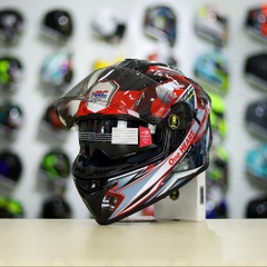 Mũ Fullface EGO E81 Đen Bóng + Dán Tem Decal Honda CBR Red FREESHIP