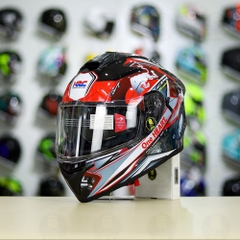 Mũ Fullface EGO E81 Đen Bóng + Dán Tem Decal Honda CBR Red FREESHIP