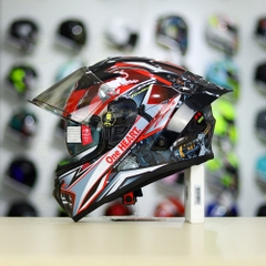 Full Combo Mũ EGO E81 Tem Decal Honda CBR Red FREESHIP