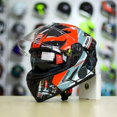 Mũ EGO E81 Đen Bóng + Dán Tem Decal DUCATI V2 FREESHIP