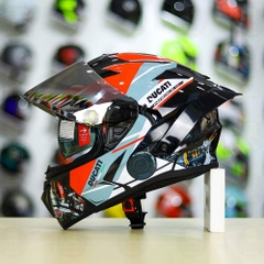 Full Combo Mũ EGO E81 Tem Decal DUCATI V2 FREESHIP