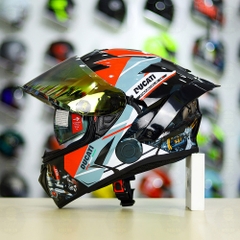 Full Combo Mũ EGO E81 Tem Decal DUCATI V2 FREESHIP