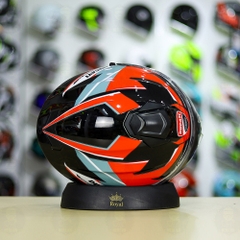 Mũ EGO E81 Đen Bóng + Dán Tem Decal DUCATI V2 FREESHIP