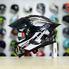 Full Combo Mũ EGO E81 Tem Decal Yamaha EXCITER Xám FREESHIP