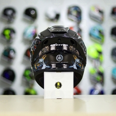 Full Combo Mũ EGO E81 Tem Decal Yamaha EXCITER Xám FREESHIP