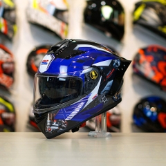 Mũ Fullface EGO E81 Đen Bóng + Tem Honda WINNER Xanh GP FREESHIP