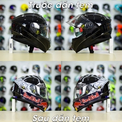 Tem Decal M93 Redbull Version 2 -Silver Cho Nón Fullface - Không Nón - FREESHIP