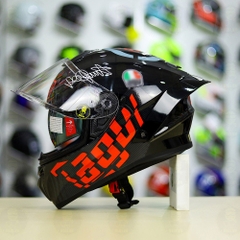 Mũ Fullface EGO E81 Đen Bóng + Tem AGV MYTH V1 Đỏ FREESHIP