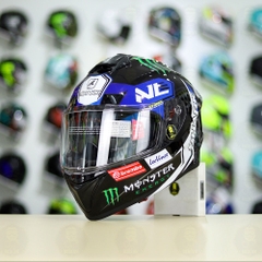 Mũ Fullface EGO E81 Đen Bóng + Dán Tem SHARK Monster Xanh FREESHIP