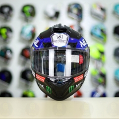 Mũ Fullface EGO E81 Đen Bóng + Dán Tem SHARK Monster Xanh FREESHIP