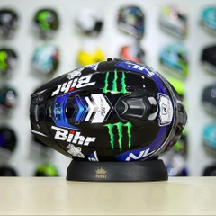 Mũ Fullface EGO E81 Đen Bóng + Tem SHARK Monster Xanh FREESHIP