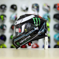 Mũ Fullface EGO E81 Đen Bóng + Dán Tem Decal Shark Race Pro Lorenzo FREESHIP