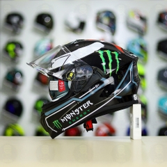 Mũ Fullface EGO E81 Đen Bóng + Dán Tem Decal Shark Race Pro Lorenzo FREESHIP