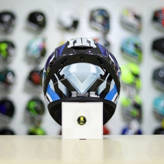 Mũ Fullface EGO E81 Đen Bóng + Tem Decal Shoei Brink Trắng Xanh FREESHIP