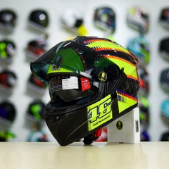 Mũ Fullface EGO E81 Đen Bóng + Dán Tem Decal AGV SOLELUNA FREESHIP